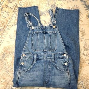 Madewell straight leg overalls in hickory wash